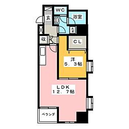 LaurelCourt田町 1LDKの間取図画像