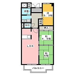ユニライフ浜松2 3LDKの間取図画像