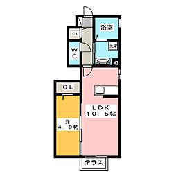 エクセレンテ 1LDKの間取図画像