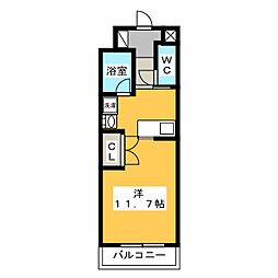 TENONMOTOHAMA ワンルームの間取図画像