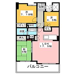 セントラルイースト 3LDKの間取図画像