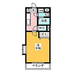 ショコラ 1Kの間取図画像
