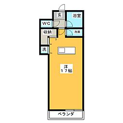 TERZO ワンルームの間取図画像