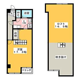 ARCO10 1Kの間取図画像