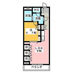 アルコV 1LDKの間取図画像