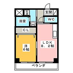ソルトシティ浜松 1LDKの間取図画像