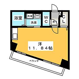 スリーティアラズ ワンルームの間取図画像