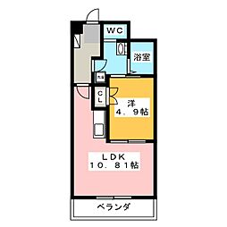 イーストコート 1LDKの間取図画像
