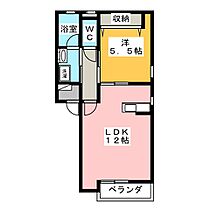 クローバー  ｜ 静岡県浜松市中央区三方原町（賃貸アパート1LDK・1階・43.92㎡） その2