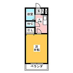 ライフイン・布橋 1Kの間取図画像