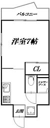 遠鉄ハイツ住吉ビル 1Kの間取図画像