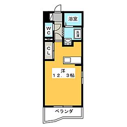 ア・ラ・モード2 1Kの間取図画像