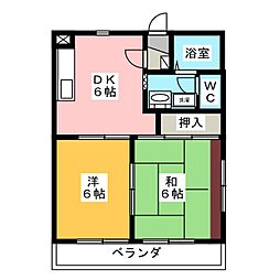 SAINTMAISON 2DKの間取図画像