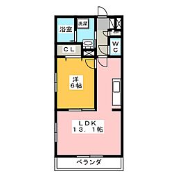 NORTHHILL 1LDKの間取図画像