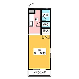 ヤングサミット2 1Kの間取図画像