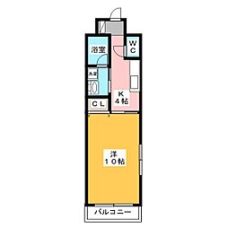 ドエルスィーツ 1Kの間取図画像