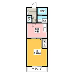 スプランドゥール 1DKの間取図画像