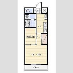 ゴールドサークル小松2 1SKの間取図画像