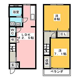アルカディア 2LDKの間取図画像