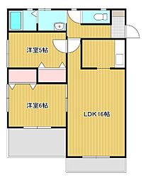 スカイガーデン 2LDKの間取図画像