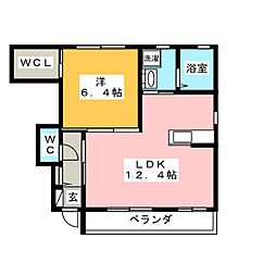 MaisonCLOVER 1SLDKの間取図画像