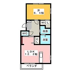 ル・リオン泉 1SLDKの間取図画像