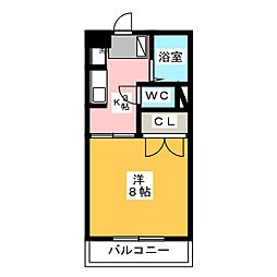ロイヤルパレス 1Kの間取図画像