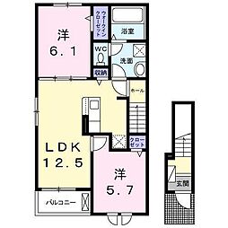 間取図画像 2LDK
