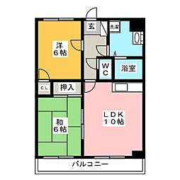 ヴィーブル宮の森南 2LDKの間取図画像