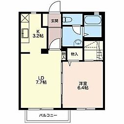 エクセラン 1LDKの間取図画像