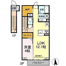 Ligare 1LDKの間取図画像