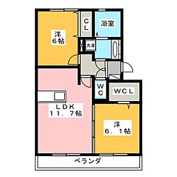 A-Room 2SLDKの間取図画像