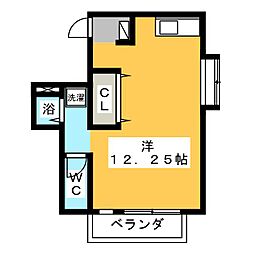 メゾン曳馬A ワンルームの間取図画像