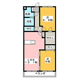 グランストーク中野町 2SLDKの間取図画像