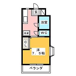 マウンテンV 1Kの間取図画像