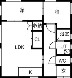 YONE 2LDKの間取図画像