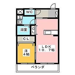 SpringHouseMaruzuka 1LDKの間取図画像