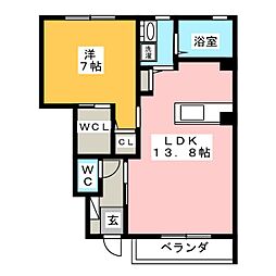 GARO 1LDKの間取図画像