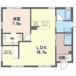 ベウラMK 1LDKの間取図画像