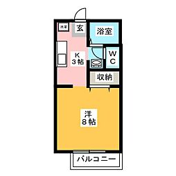 間取図画像 1K