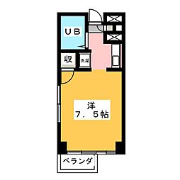 ベルトピア沼津3 ワンルームの間取図画像