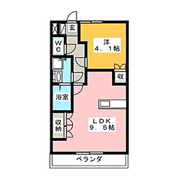 ベルフィーユ・Miya 1LDKの間取図画像