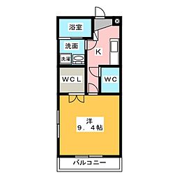 ラフィネ 1Kの間取図画像