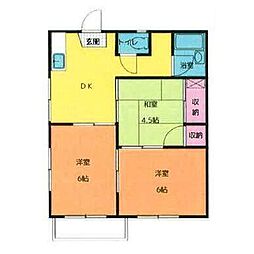 アネックスタケイ 3DKの間取図画像