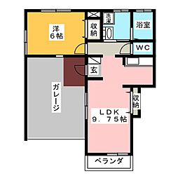 グランデプエンテ 1LDKの間取図画像