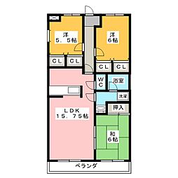 エストワン 3LDKの間取図画像