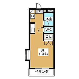 エクセル大岡 ワンルームの間取図画像