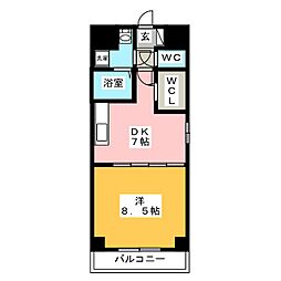サンビルドI.S. ワンルームの間取図画像