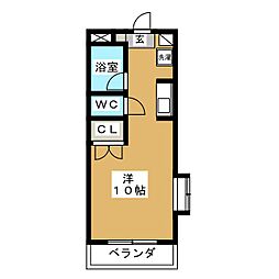 エクセル大岡 ワンルームの間取図画像