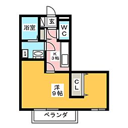 タウンコート31 1Kの間取図画像